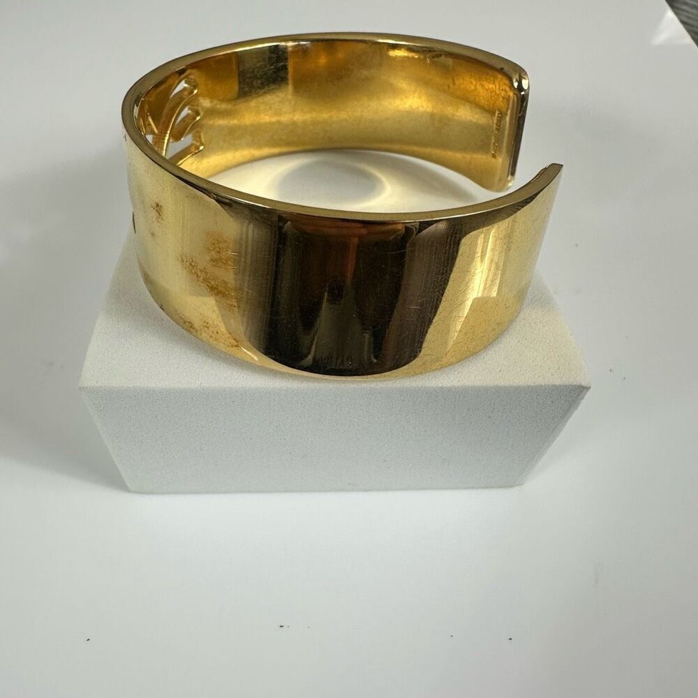 Salvatore Ferragamo Gold Tone Bangle Bracelet - Picture 5 of 9